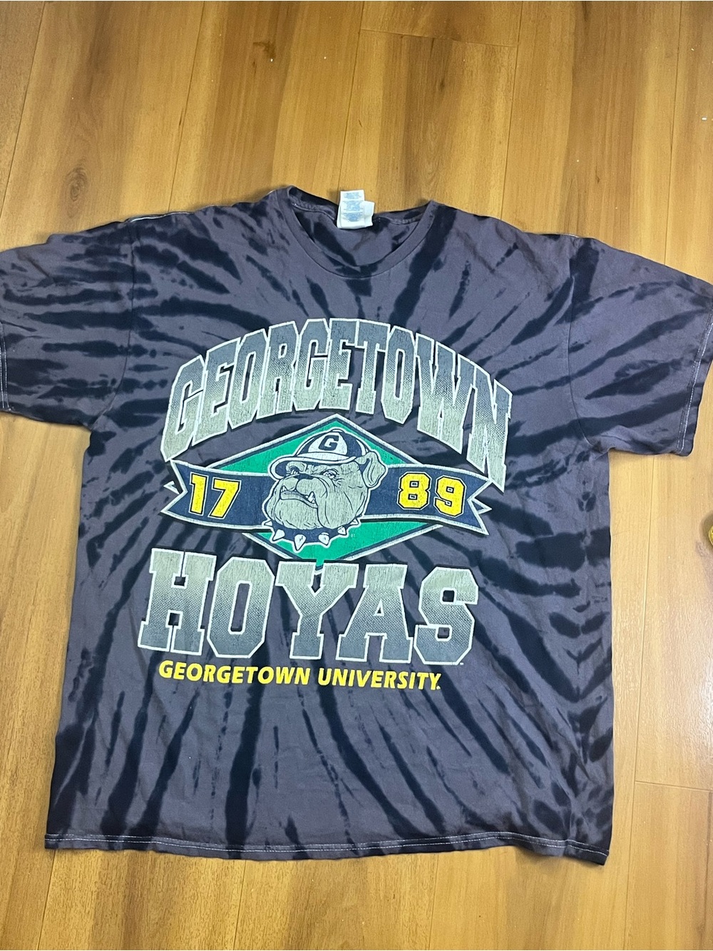 47 Brand Georgetown Hoyas Tie Dye Graphic T-Shirt Large College NCAA